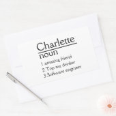 Définition de nom personnalisée Stickers Rectangle (Enveloppe)