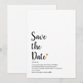 Définition de Save the Date Script Cœur d'Or (Devant / Derrière)