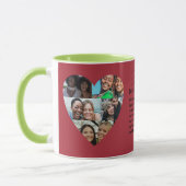 Définition de soeur Collage de coeur photo Mug col (Gauche)