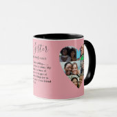 Définition de soeur Photo Coeur Collage Mug (Devant droit)