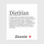 Définition diététique, Sticker cadeau diététique (Feuille)