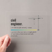 Définition d'ingénieur civil Invitation en acryliq (In situ (ordinateur de poche))