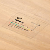 Définition d'ingénieur civil Invitation en acryliq (Poser)
