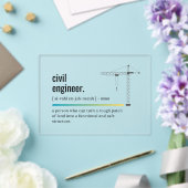Définition d'ingénieur civil Invitation en acryliq (Insitu (Mariage))