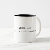 Définition drôle de tasse de café de bâillement (Devant droit)