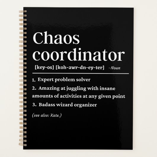 Définition du coordinateur du chaos (Devant)