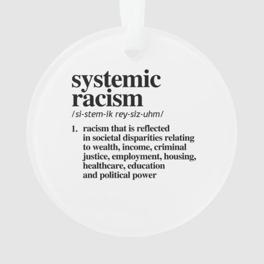 Définition du racisme systémique (dos)