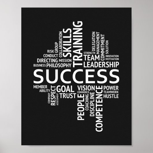 Définition du succès | Affiche motivationnelle (Devant)