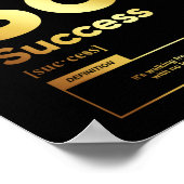 Définition du succès | Affiche motivationnelle (Coin)