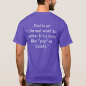Définition Du T-shirt Noir De Base Papa #1 (Dos)