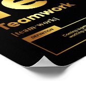 Définition du travail d'équipe | Affiche motivatio (Coin)