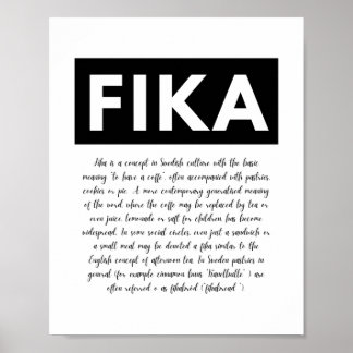Définition Fika Imprimer, Art mural imprimable