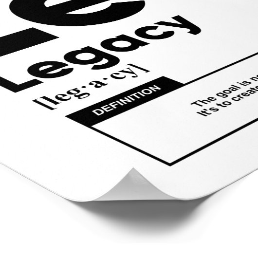 Définition héritée | Affiche motivationnelle (Coin)