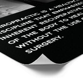 Definition of Chiropractic Poster (Coin)