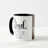 Définition Papa noir photo personnalisée Mug (Devant gauche)