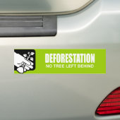 DEFORESTATIE - GEEN BOT ACHTER BUMPERSTICKER (Op auto)