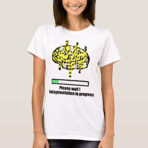 Defragmentatie in uitvoering t-shirt