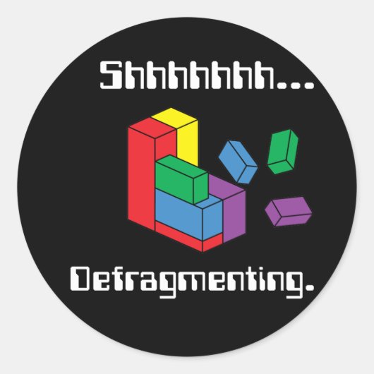 defragmenteren ronde sticker (Voorkant)