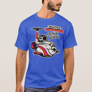 Defunct PSA Airlines Get High 70s 80s Pacific Cali T-shirt
