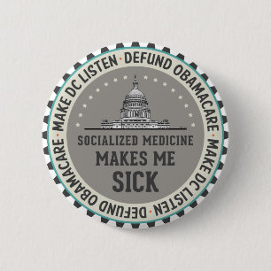 Defund Obamacare Ronde Button 5,7 Cm
