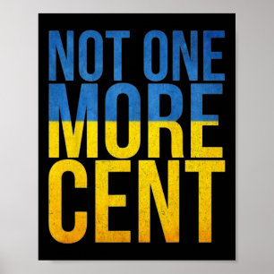 Defund Oekraine Niet één cent meer Oekraine Vlag P Poster
