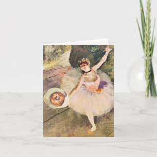Degas Ballerina met Bloemenboeket Note Kaart