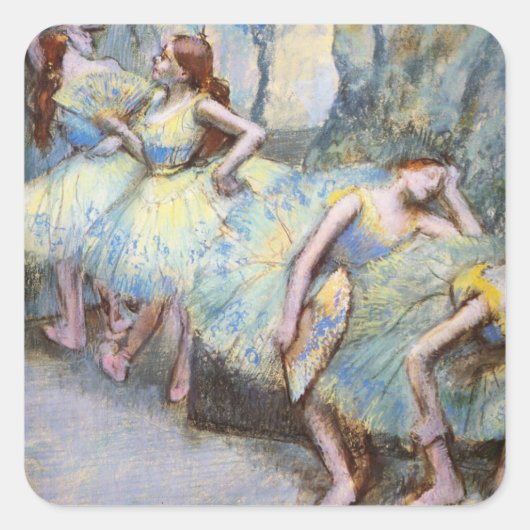 Degas Ballet Danser Kunst Dansers Schilderen Vierkante Sticker (Voorkant)