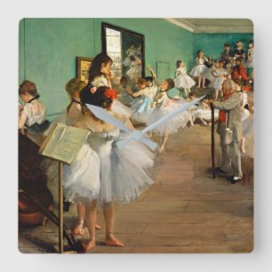 Degas Ballet Minimalistische Kunstklok Vierkante Klok
