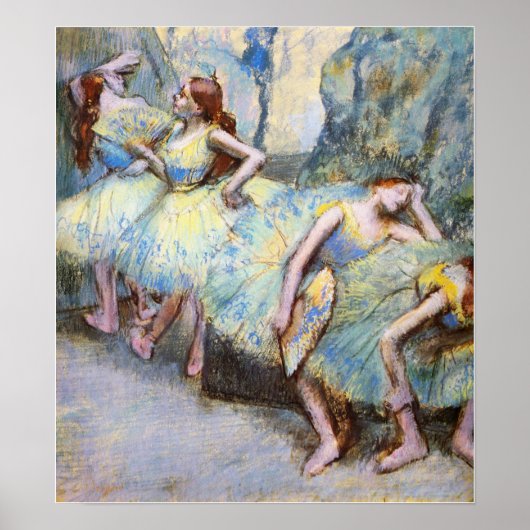 Degas - Balletdanseressen in de coulissen 1900 Poster (Voorkant)