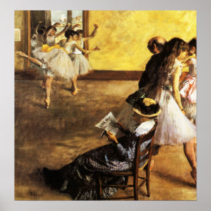 Degas - Balletklasse The Dance Hall 1880 Poster