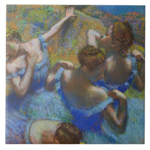 Degas Blauwe Danseressen Pastel Fijn Kunst Meester Tegeltje