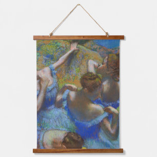 Degas Blauwe Danseressen Pastel Kunst Meesterwerk Hangend Wandkleed