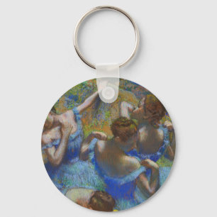 Degas Blauwe Danseressen Pastel Kunst Meesterwerk Sleutelhanger