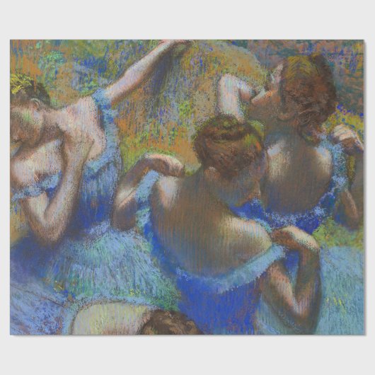 Degas Blue Dancers Pastel Fine Art Masterpiece Cadeaupapier (Vlak)
