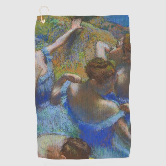 Degas Blue Dancers Pastel Fine Art Masterpiece Golfhanddoek (Voorkant)