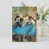 Degas Blue Dancers-uitnodigingen Kaart (Staand voorkant)