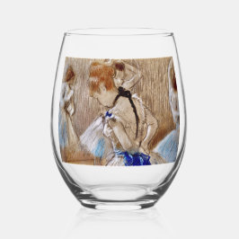 Degas Dancer met Blue Ribbon Drinkware Set Wijnglas Zonder Voet