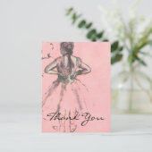 Degas' Dancer Uit de achterkant bekeken Briefkaart (Staand voorkant)