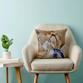 Degas Dancer With Blue Ribbon Kussen