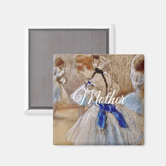 Degas Dancer With Blue Ribbon Magneet (Voorkant / Achterkant)