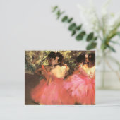 Degas Dancers sur invitation rose (Debout devant)