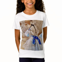 Degas danser met blauw lint T-shirt