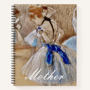 Dega's danseres met blauw lint notitieboek