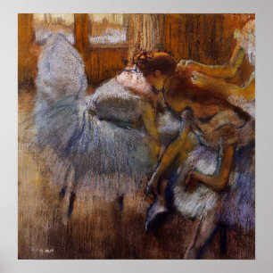 Degas - Dansers die zich ontspannen 1885 Poster