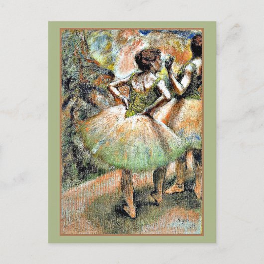 Degas - Dansers Roze en Groen Briefkaart (Voorkant)