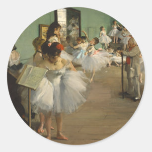 Degas Dansles Balletdansers Ballerina Kunst Ronde Sticker