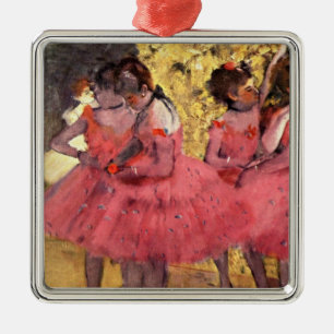 Degas - De Roze Danseressen Metalen Ornament