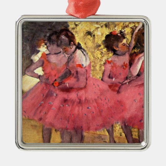 Degas - De Roze Danseressen Metalen Ornament (Voorkant)