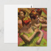 Degas Green Ballerinas Briefkaart (Voorkant / Achterkant)