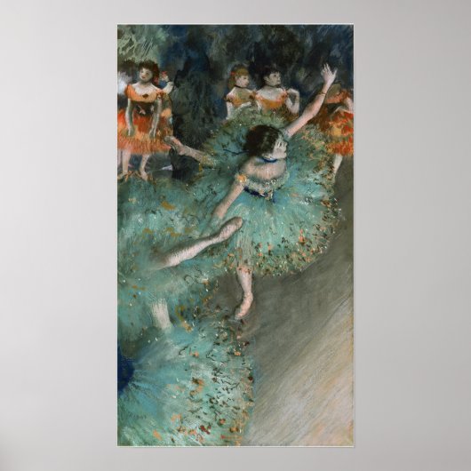 Degas - Groene Danseres Poster (Voorkant)